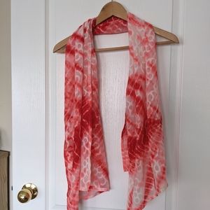 3/$15 Red & White Tie dye scarf